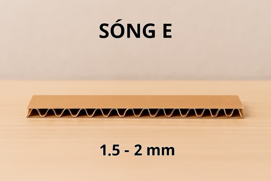 Ảnh: sóng E trong hộp carton 